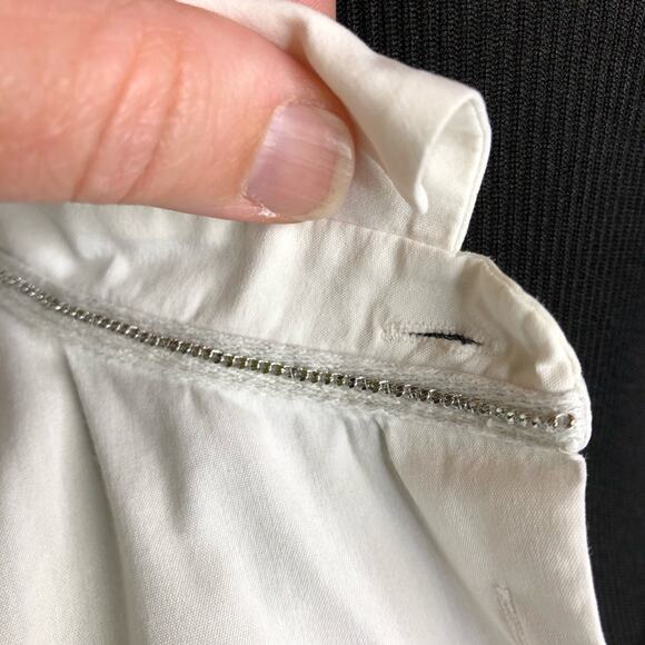 Lafayette 148 white sleeveless button down top size Medium - Picture 5 of 16